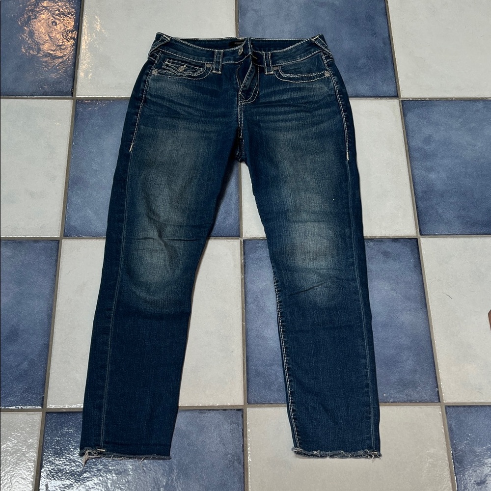True Religion Dark Blue Ankle Jeans